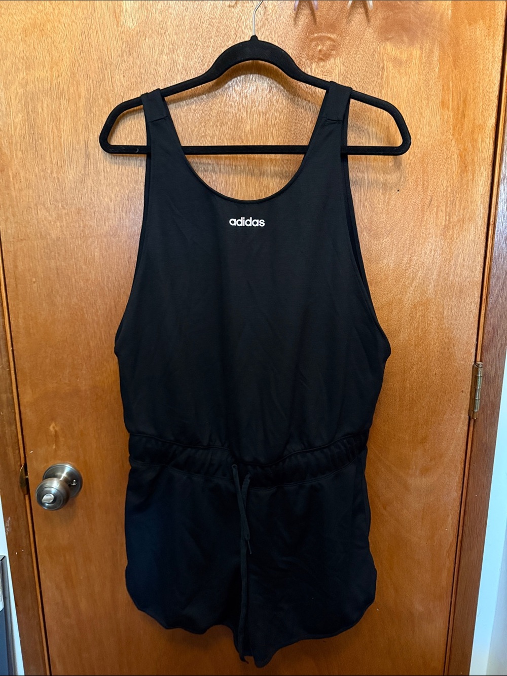 adidas Black Sleeveless Drawstring Romper Like New